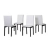 NicBex Dining Table Set for 4 Industrial Bar Height Table with Faux Marble Tabletop and 4 Faux Leather Chairs for Kitchen - 4 of 4