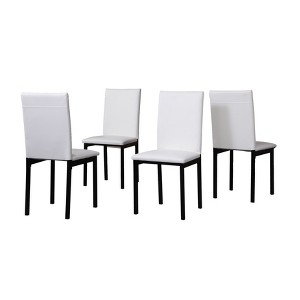 NicBex Set of 4 Dining Chair Faux Leather Upholstered Metal Legs Side Chair Dining Room Furniture - 1 of 4
