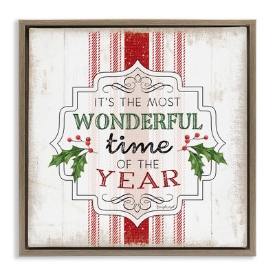 Stupell Industries Festive Holiday Rustic Stripes, 25" x 25"