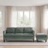 TiramisuBest L-Shaped Corduroy Sofa, Multi-Functional Modern Sofa with Padded Seats, Ideal for Living Rooms and Apartments, Olive Green - 2 of 4