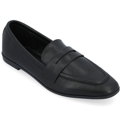 Journee Collection Womens Myeesha Loafer Slip On Square Toe Flats