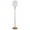 Hudson and Canal 60" Tall Floor Lamp with Drum Fabric Shade Brass/White: Minimalist Design, UL Listed, Metal Base - 2 of 4