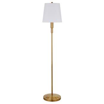 Hampton & Thyme 60" Tall Floor Lamp with Drum Fabric Shade 