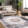 Vintage Area Rug Distressed Non Slip Throw Carpet Non Shedding Low Pile Carpet Stain Resistant Easy Cleaning Floor Cover for Bedroom Living Room - 2 of 4
