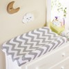 Everyday Kids 2-Pack Changing Pad Covers – 100% Cotton Jersey, Soft & Breathable – Gray Moon & Stars + Chevron – Fits Most Changing Pads - 4 of 4