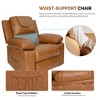 Classic Recliner Chair with Massage, Heat, Breathable PU Leather Electric Adjustable Recliners for Small Space or Living Room, Office, Bedroom - 4 of 4