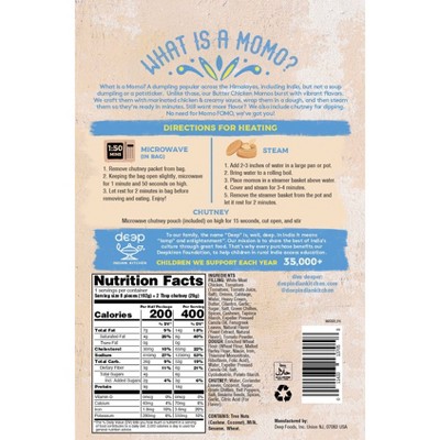 Deep Indian Kitchen Frozen Butter Chicken Momo Dumplings - 7.8oz