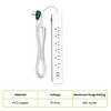GoGreen Power Inc. 6-ft Cord Surge Protector with 6 Outlets, USB-A and USB-C, 450 Joules - Circuit Breaker - Ideal for Home & Office - GG-1662USBC - 2 of 4
