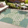 Zinnia Modern Floral Textured Weave Indoor/Outdoor Area Rug - JONATHAN Y - 4 of 4