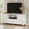 GustoWave White TV Stand for up to 70 Inch TVs, Wood TV Console Table with Drawer & 2 Storage Cabinets for Living Room, Bedroom - 3 of 4