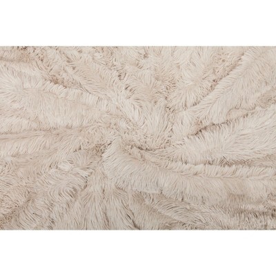 Twin Off-White Faux Fur Sherpa Fleece Throw Blanket