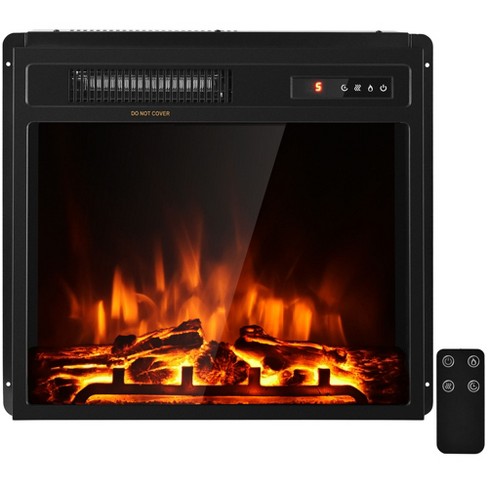 Costway 18 Inch Electric Fireplace Insert Freestanding u0026 Recessed 1500w Stove  Heater : Target