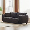 TIRAMISUBEST Modern Sectional Sofa, Stylish Chenille 3-Seat Couch with 2 Pillows, Thickly Padded Long Loveseat - 4 of 4