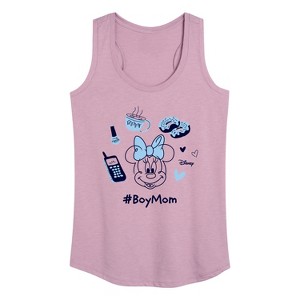 Women's - Disney - Boy Mom Minnie Graphic Racerback Tank - 1 of 4
