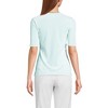 Lands' End Women's Lightweight Jersey Skimming Elbow Sleeve Crew Neck T-shirt - 2 of 3