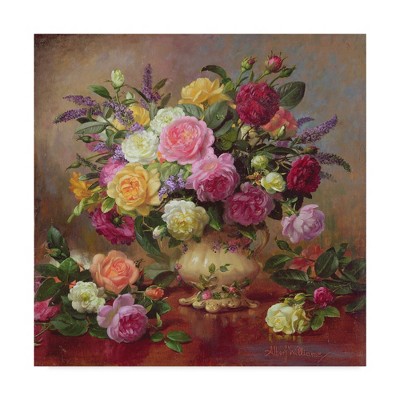 Multicolor Floral Canvas Print for Kids Nursery, 18" x 18"