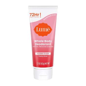 Lume Whole Body Invisible Cream Tube Deodorant - Floral/Rose Scent - 2.2oz