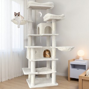 68 Inches Multi-Level Large and Tall Cat Tree - 1 of 4