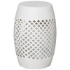 CAVINAS 12.5" Geometric Metal Outdoor Side Table, Round Hollow Outdoor End Table, Gardening Tables for Outdoors, Garden - 2 of 4