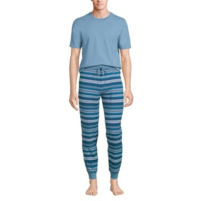 Men's Micro Flannel Jogger Pants + Henley T-shirt Pajama Set 2pc -  Goodfellow & Co™ Blue S : Target