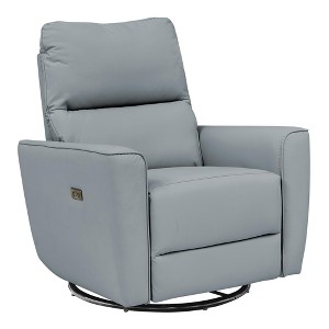 Power Recliner Chair, Swivel Rocker Glider Chair with USB Ports, Upholstered PU Leather Nursery Recliner Chair for Living Room - 1 of 4