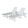 WestinTrends Ashore Modern Poly Reclining Chaise Lounge With Wheels (Set of 2pcs) - 3 of 3