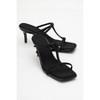 Mocha Black Square‑Toe Thin‑Strap Heel Sandal (Women) | Prologue Shoes - 2 of 4