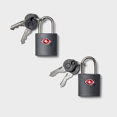 2pk Key Luggage Lock Gray - Open Story™ : Target