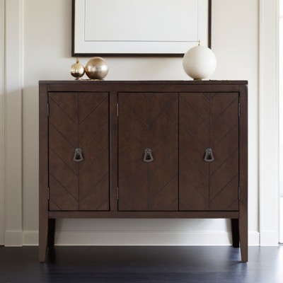 Accent Storage Cabinet with Doors and Adjustable Shelves,Free Standing Buffet Cabinet with Storage,Wooden Sideboard Cabinet - Leovsnove
