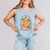 S.W.Smiley Fruits and Stripes - Women's Garment Dyed Graphic Tank Top - 3 of 4
