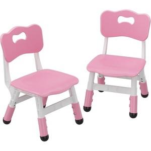 Kids Chairs Plastic, Preschool Chairs, with Non-Slip Pads, Max Load 180 Lbs for Daycare, Classroom & Home Use, 2 Pack - 1 of 4