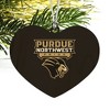 Purdue University Northwest Primary Logo Heart Love Wood Christmas Tree Holiday Ornament - 2 of 3