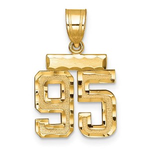 Black Bow Jewelry 14k Yellow Gold, Varsity Collection, Small D/C Pendant Number 95 - 1 of 3