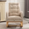 Grungis Rubber Wood Accent Chair,Rocking Chair with Footrest & High Back,38.36" W Accent Chair for Bedroom,Reading Room,Office - 2 of 4
