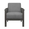 CAVINAS Textured Accent Chair with Mid-Height Backrest and Rubberwood Frame,Upholstered Living Room Chair,Reading Chairs for Living Room - 4 of 4