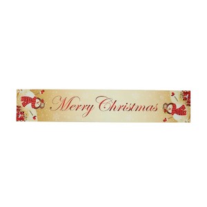 Unique Bargains Christmas Table Runner Polyester Red White 71x14 Inch 1Pcs - 1 of 4