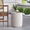 Maggift Patio End Tables, Stylish End Tables for Indoor and Outdoor Use, Ideal for Gardens, Backyard, Special Design, Off White, 15"*15"*18.5" - 4 of 4