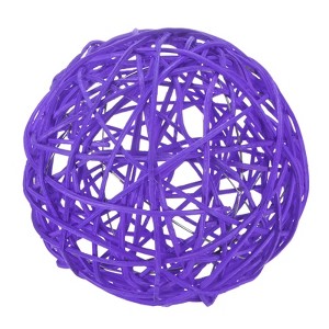 Unique Bargains Wicker Rattan Decorative DIY Crafts Balls for DIY Crafts 7.9 Inch 1 Pc - 1 of 4