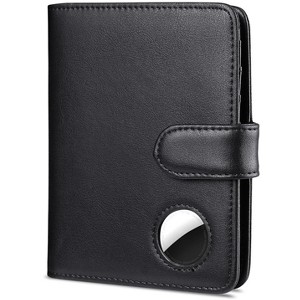 Generic Passport Holder with AirTag Holder- Leather RFID Blocking Travel accessories - 1 of 4