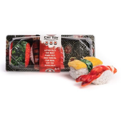 Fabcat Sushi Tray with 5 Sushi Interactive Cat Toys