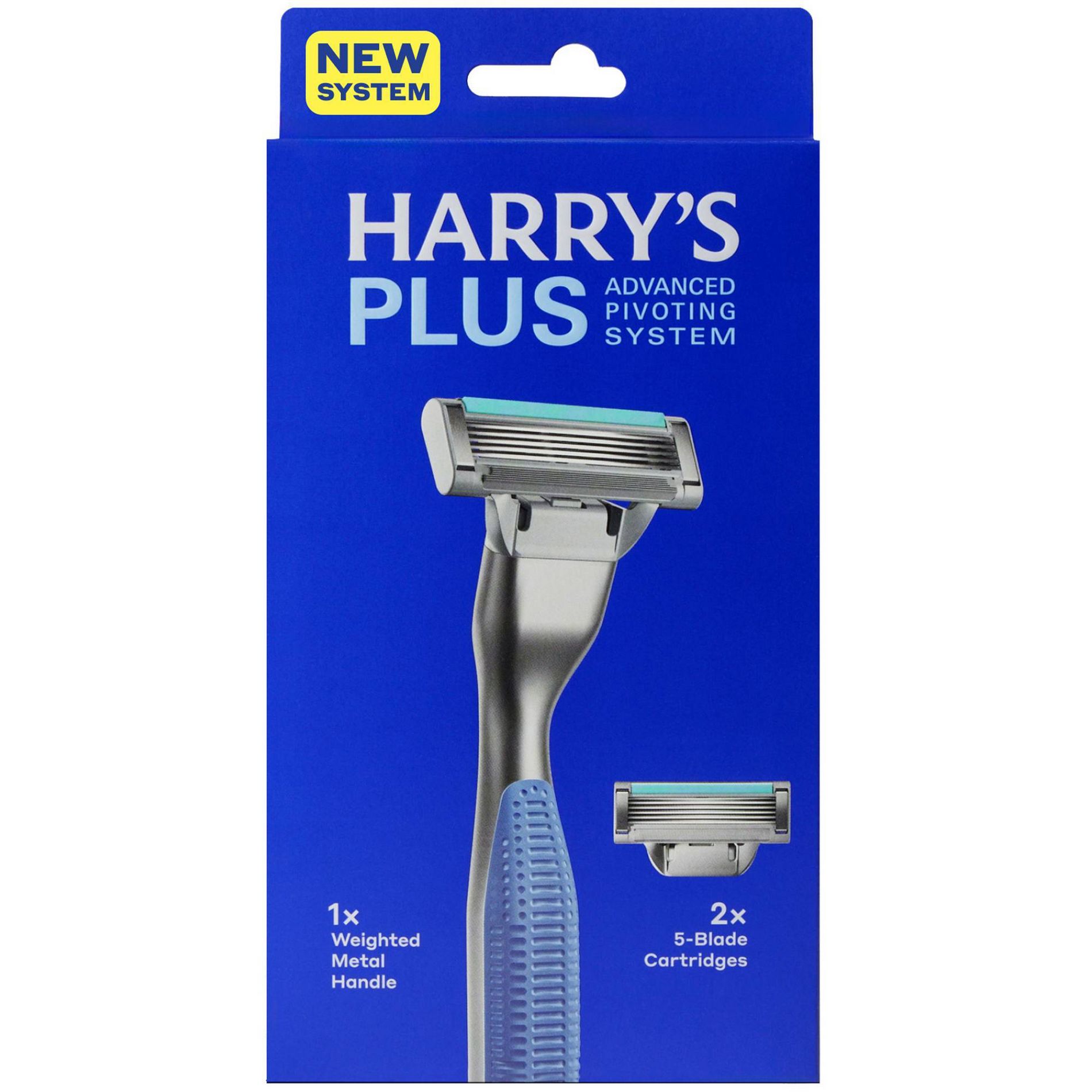 Harry's Plus Men's Razor Handle with 2 Razor Blade Cartridges - Tide
