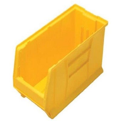 Quantum Storage Systems Hulk 24" Container, 23-7/8"L X 11"W X 10"H, Stackable, Polypropylene, Yellow, Made In Usa