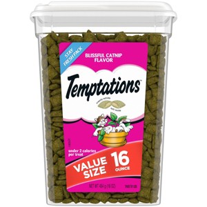 Temptations Blissful Catnip Flavor Crunchy Cat Treats - 1 of 4