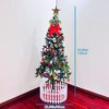 TopComfy Christmas Tree Stand 5ft Artificial Tree with Stand Tree Skirts and Pendants, Green, 27.36"*25.98"*59.06" - 3 of 4