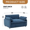50*43" Oversized Chenille Single Sofa Chair,Wide and Deep Seat Accent Chair,Modern Upholstered Comfy Armchair with Pillows - Leovsnove - 3 of 4
