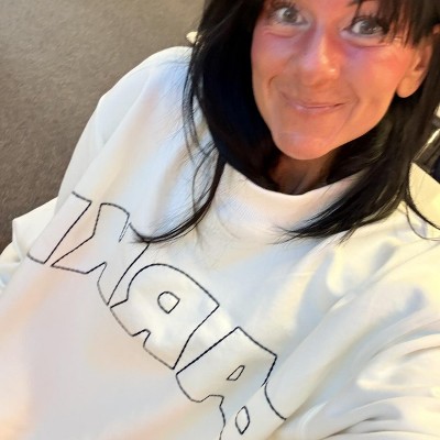 Women's Mockneck Pullover Sweatshirt - Parke x Target Cream 1X-2X