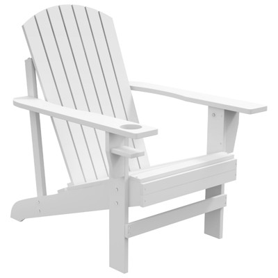 Maggift Patio Chaise Lounges Armchair sturdy Outdoor Garden Yard, Lawn, Backyard, Deck, Pool Side, Fire Pit, Half, White, 28.5"*38.25"*36.5"