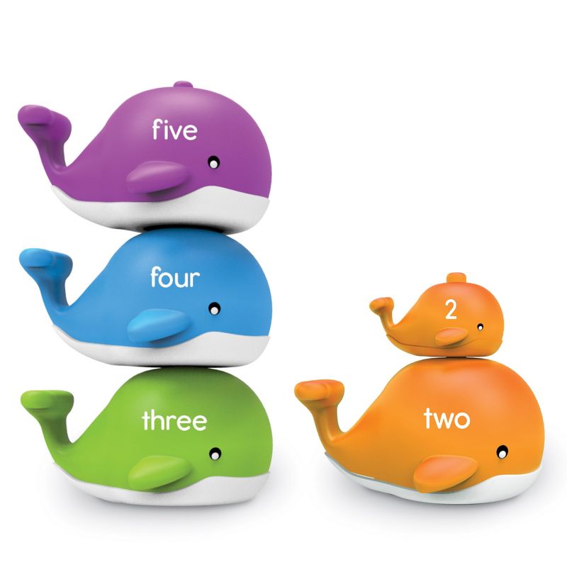Learning Resources Snap-n-Learn Stacking Whales, Educational Toys, 1 of 6