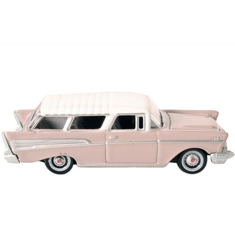 1957 Chevrolet Nomad Dusk Pearl Pink with Imperial Ivory Top 1/87 (HO) Scale Diecast Model Car by Oxford Diecast, 3 of 4