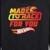 Women's - Hot Wheels - Valentine's Made to Race Lightweight French Terry Wide Neck Long Sleeve Shirt - 2 of 4